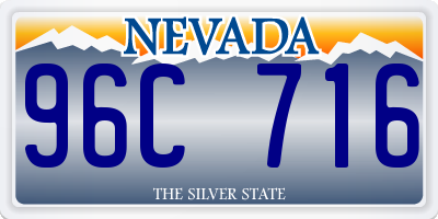 NV license plate 96C716