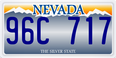 NV license plate 96C717