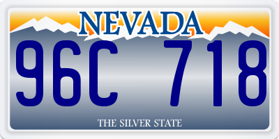 NV license plate 96C718