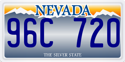 NV license plate 96C720