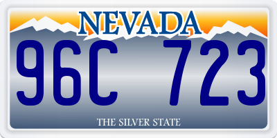 NV license plate 96C723