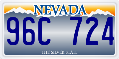 NV license plate 96C724