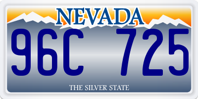 NV license plate 96C725