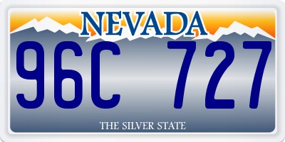 NV license plate 96C727