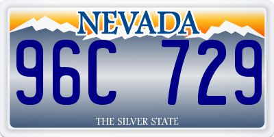 NV license plate 96C729