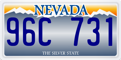 NV license plate 96C731