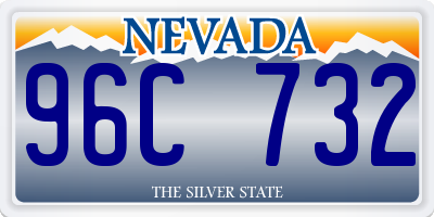 NV license plate 96C732