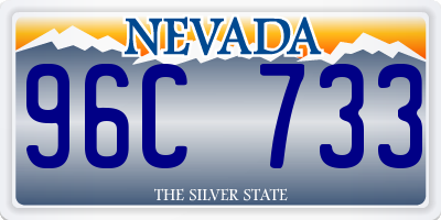 NV license plate 96C733