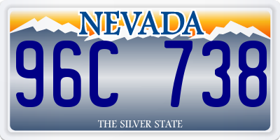 NV license plate 96C738