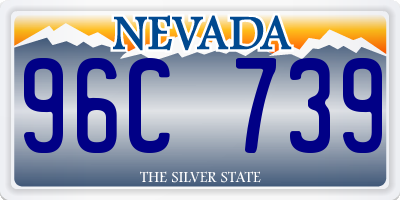 NV license plate 96C739