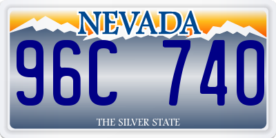 NV license plate 96C740