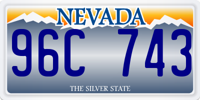 NV license plate 96C743