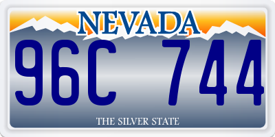 NV license plate 96C744