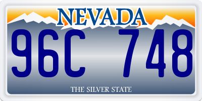 NV license plate 96C748