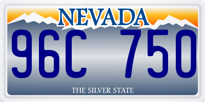 NV license plate 96C750