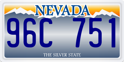 NV license plate 96C751