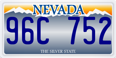 NV license plate 96C752