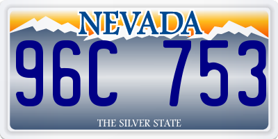 NV license plate 96C753