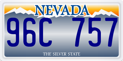 NV license plate 96C757