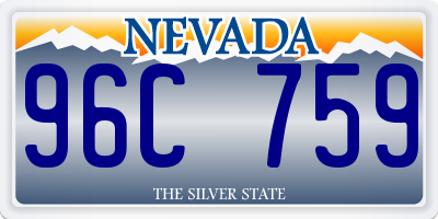 NV license plate 96C759