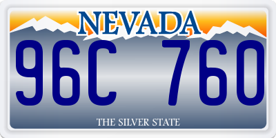 NV license plate 96C760