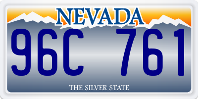 NV license plate 96C761