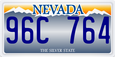 NV license plate 96C764