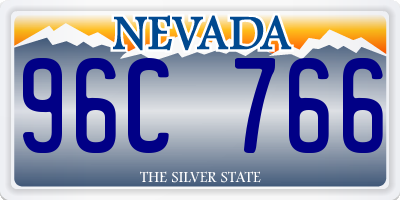 NV license plate 96C766