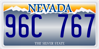 NV license plate 96C767