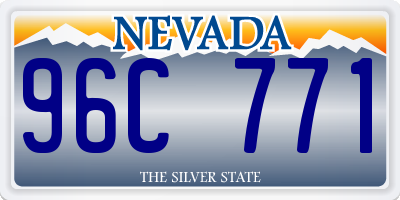 NV license plate 96C771