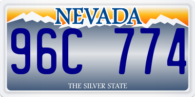 NV license plate 96C774