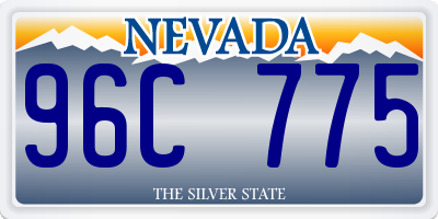 NV license plate 96C775