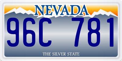 NV license plate 96C781