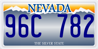 NV license plate 96C782