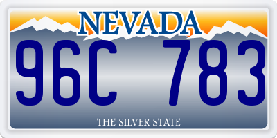 NV license plate 96C783