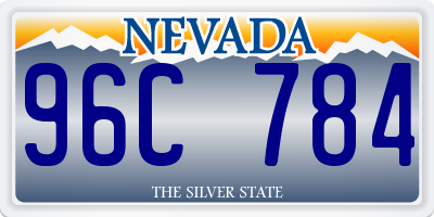 NV license plate 96C784