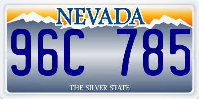 NV license plate 96C785
