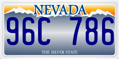 NV license plate 96C786