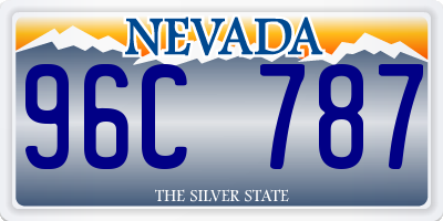 NV license plate 96C787