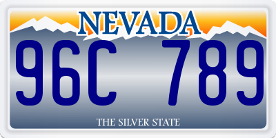 NV license plate 96C789