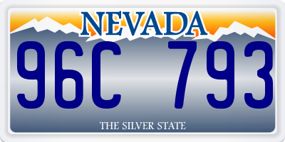 NV license plate 96C793