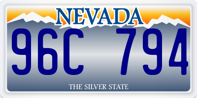 NV license plate 96C794