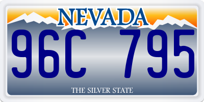 NV license plate 96C795