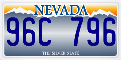 NV license plate 96C796