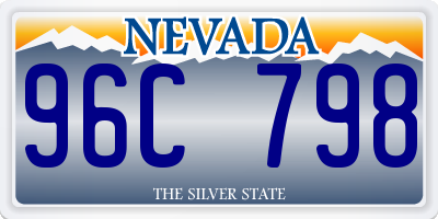 NV license plate 96C798