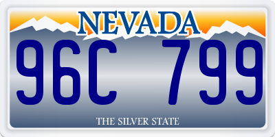 NV license plate 96C799