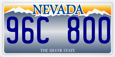 NV license plate 96C800