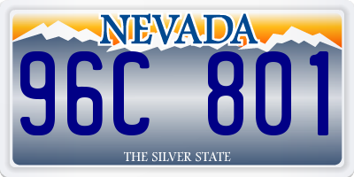 NV license plate 96C801