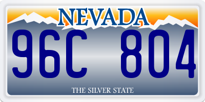 NV license plate 96C804