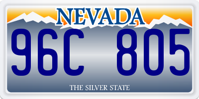 NV license plate 96C805